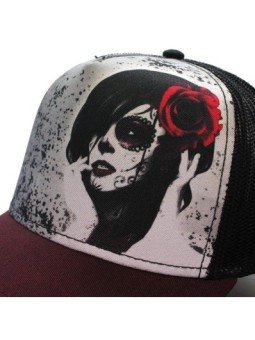Gorra TOP HATS Rapper Cotton camel marrón blanco