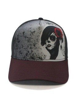 Gorra TOP HATS Rapper Cotton camel marrón blanco