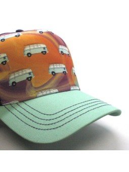 Gorra trucker TOP HATS Mosaico de Mini Furgonetas Talla Adulto Ajustable