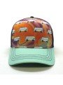 Gorra trucker TOP HATS Mosaico de Mini Furgonetas Talla Adulto Ajustable