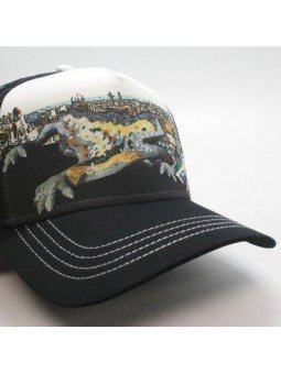 Gorra trucker TOP HATS Lagarto Gaudi Barcelona Talla Adulto Ajustable