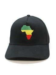 Gorra de rejilla Top Hats AFRICA negro
