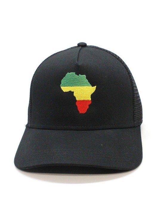 Gorra de rejilla Top Hats AFRICA negro