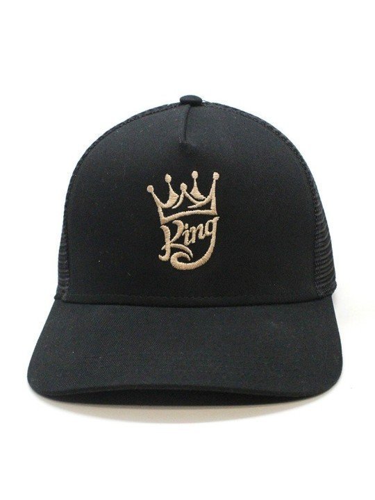 Gorra de rejilla Top Hats KING negro