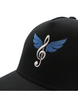 Gorra de rejilla Top Hats WINGS MUSIC negro