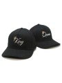 Pack 2 Gorras de rejilla Top Hats KING + QUEEN negro