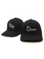 Pack 2 Gorras de rejilla Top Hats KING + QUEEN negro