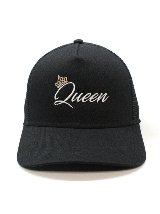Pack 2 Gorras de rejilla Top Hats KING + QUEEN negro