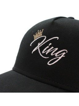 Pack 2 Gorras de rejilla Top Hats KING + QUEEN negro