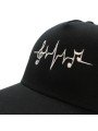 Top Hats MUSICAL HEART RATE black trucker Cap