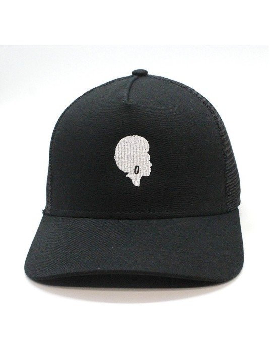 Top Hats AFRO WOMAN black trucker Cap