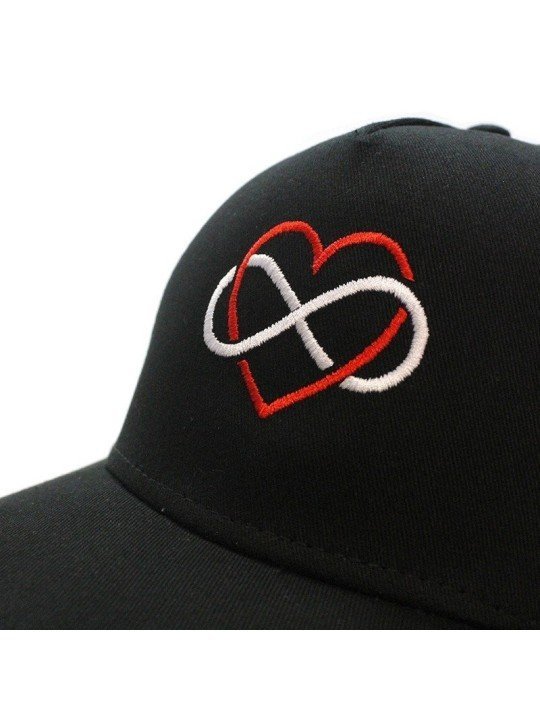 Gorra de rejilla Top Hats INFINITI HEART negro