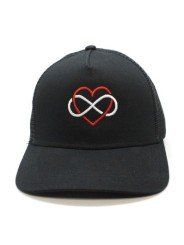 Gorra de rejilla Top Hats INFINITI HEART negro