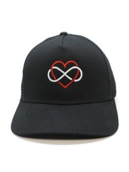 Gorra de rejilla Top Hats INFINITI HEART negro