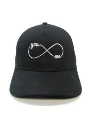 Gorra de rejilla Top Hats INFINITY YOU & ME negro