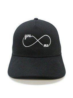 Top Hats INFINITY YOU & ME black trucker Cap