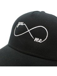 Gorra de rejilla Top Hats INFINITY YOU & ME negro