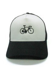 Gorra de rejilla Top Hats CYCLE blanco/negro