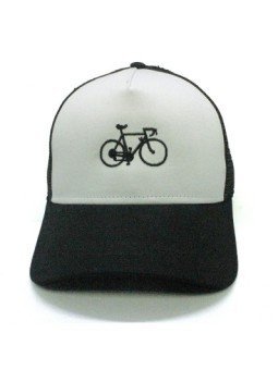 Gorra de rejilla Top Hats CYCLE blanco/negro