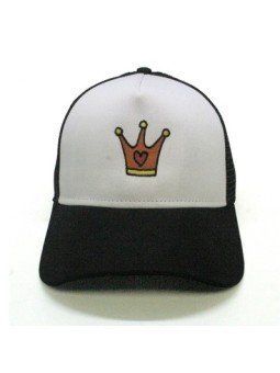 Gorra de rejilla Top Hats CROWN KIDS blanco/negro