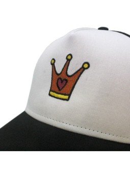 Gorra de rejilla Top Hats CROWN KIDS blanco/negro