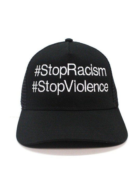 Top Hats STOPVIOLENCE black trucker Cap