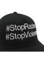 Gorra de rejilla Top Hats STOPVIOLENCE negro