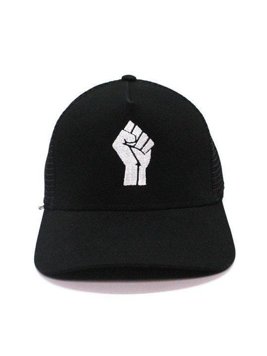 Top Hats BLACK LIVES MATTER black trucker Cap
