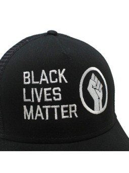 Gorra de rejilla Top Hats BLACK LIVES MATTER negro