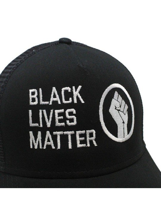 Gorra de rejilla Top Hats BLACK LIVES MATTER negro