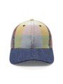 Jeans Cap Multicolor Crown Denim Visor Adult Size Top Hats