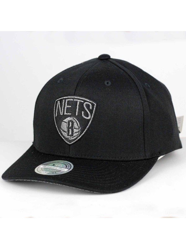 Brooklyn NETS NBA Melange logo INTL120 Mitchell & Ness black Cap