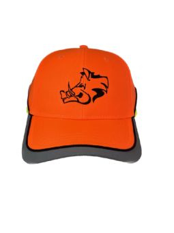 Gorra de Caza con Jabalí Bordado Fluorescente | Alta Visibilidad y Estilo
