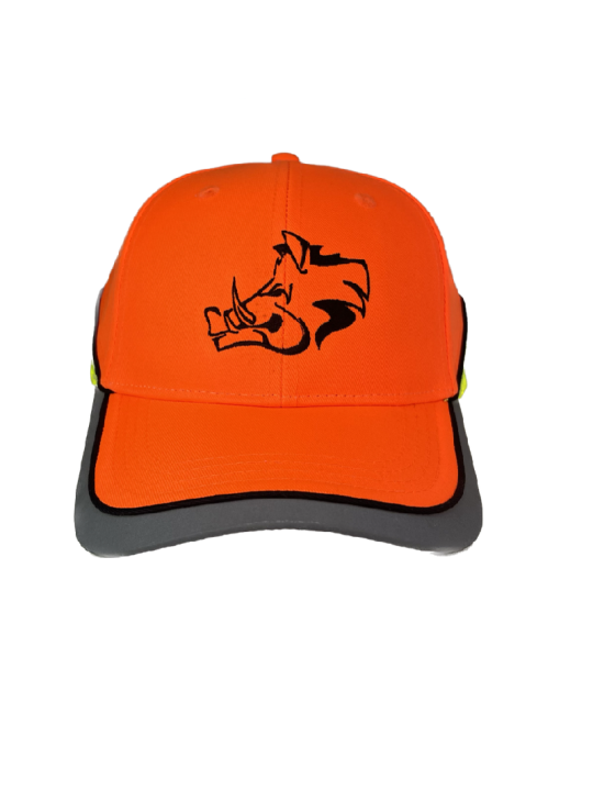 Gorra de Caza con Jabalí Bordado Fluorescente | Alta Visibilidad y Estilo