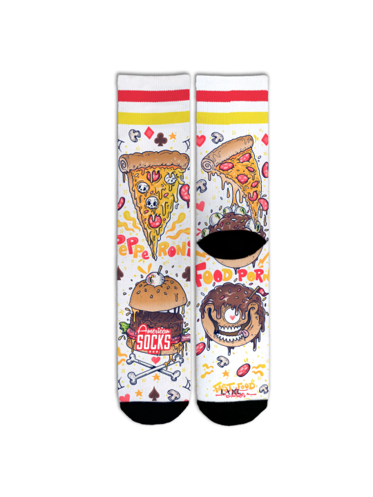 Calcetines American Socks modelo food, Blanco | Top Hats
