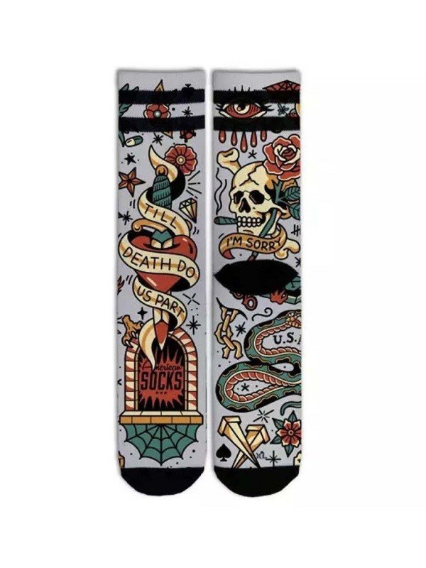 Calcetines American Socks en Top Hats| till death do us, mid-high, gris