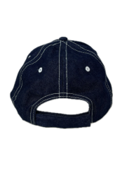 denim Cap with White Sandwich Visor | Adjustable Velcro Closure
