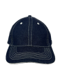 denim Cap with White Sandwich Visor | Adjustable Velcro Closure