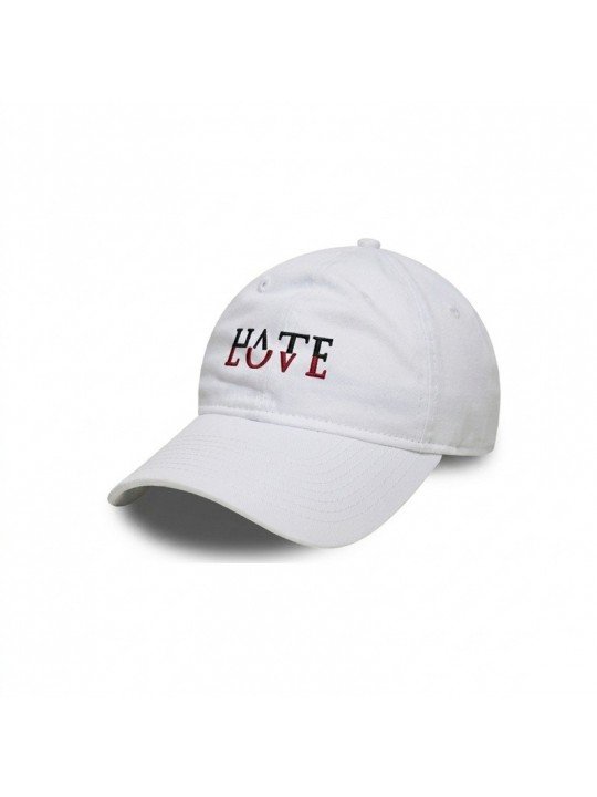 HATE LOVE embroidered adjustable cap | Top Hats