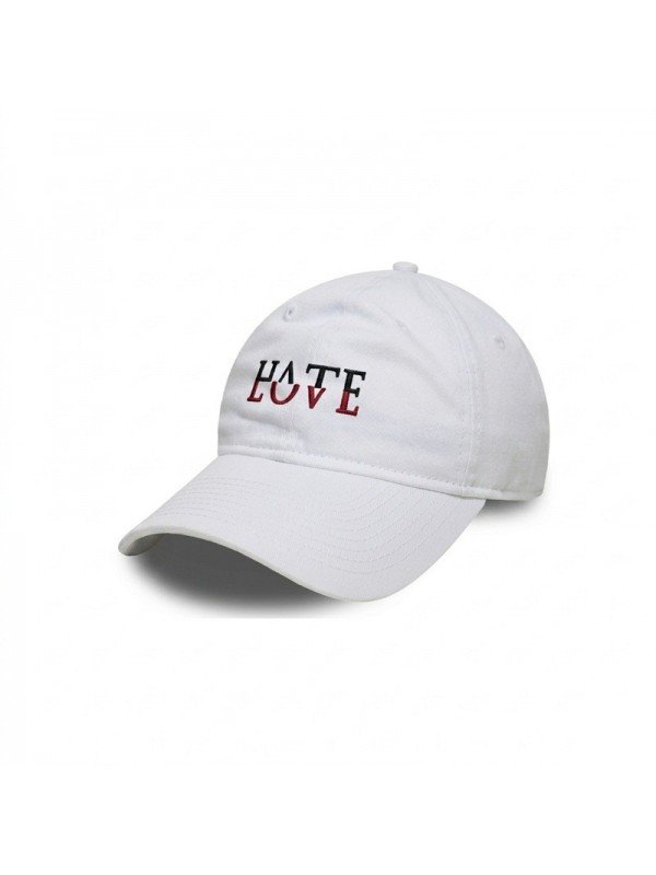 HATE LOVE embroidered adjustable cap | Top Hats