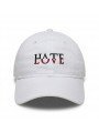 HATE LOVE embroidered adjustable cap | Top Hats