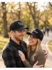 Conjunto de gorras para parejas King & Queen – gorras a juego con bordado de coronas para parejas
