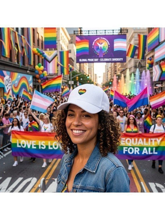 LGBT Heart Embroidered Cap | Urban Pride Style by Top Hats