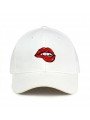 Gorra con Bordado de Labios Sensuales | Gorra de Frontal Rígido de Top Hats