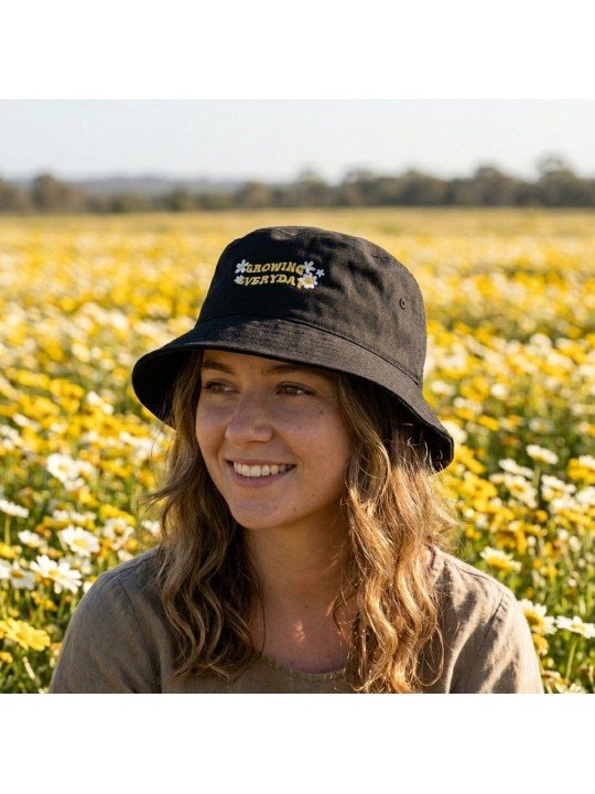 Growing Everyday Embroidered Hat | Floral Recycled Polyester Cap