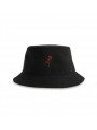 Sombrero bordado minimalista con rosa | sombrero sostenible de poliéster reciclado