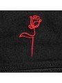 Sombrero bordado minimalista con rosa | sombrero sostenible de poliéster reciclado