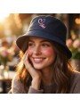 Heart & Border Embroidered Hat | Recycled Polyester Sustainable Cap
