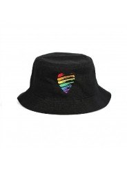Sombrero Bucket Heart LGTBI, poliéster reciclado 100%| Top Hats