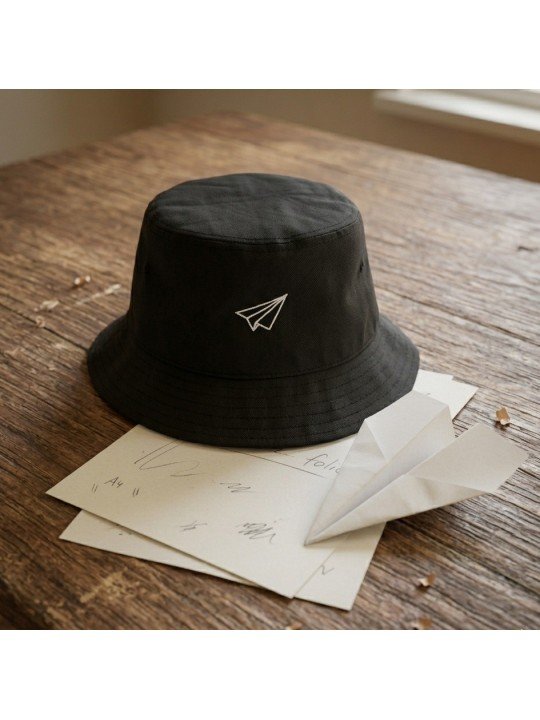 Sombrero Bucket bordado AVION PAPEL
